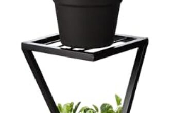 Amazon Brand – Solimo Stylish Metal Plant Stand (New Z Shape X Shape) (Set of 1, 40 cm stand) | Strong Legs Perfect Metal Stand for Planter Indoor and Outdoor