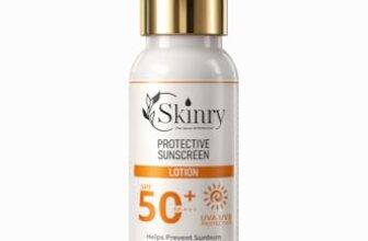 Skinry Protective Sunscreen Lotion SPF 50+ PA+++ | Non-Sticky Matte Brightening Formula | UVA UVB Protection | Suitable for All Skin Types | Daily Use Moisturizing Sunscreen | 50ml