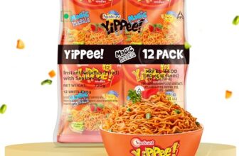 Sunfeast YiPPee! Magic Masala, Long, Non-Sticky Instant Noodles | With Real Vegetables 12 in 1 Pack | 720 gram/840g/ 871.2 (12 unit *72.6)(weight may vary)