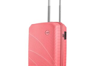 Skybags Streax | Cabin Trolley Bag, 55 Cm, Small Hardside Luggage | 8 Wheels, Combination Lock | Polypropylene | Suitcase for Travel | 5 Year International Warranty | Coral