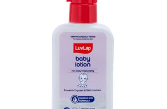 LuvLap Baby Lotion with Milk Protein – 100ml, Suitable for Baby’s Delicate Skin, 24 Hour Protection for Sensitive Skin, Shea Butter and VIT E, Paraben Free, Sweet Almond Oil, Dermatologically Tested