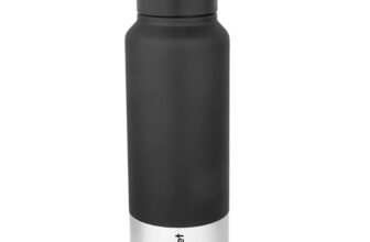 PEARLPET Sportskool Round Stainless Steel Single Wall Water Bottle 750ml | Leakproof, Durable, Reusable | For Gym, School, Office, Fridge Use | Pack of 1 (Black)