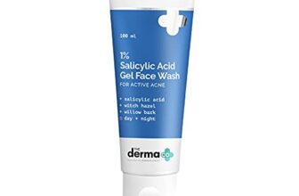 The Derma Co 1% Salicylic Acid Gel Face Wash with Salicylic Acid & Witch Hazel for Active Acne – 100 ml