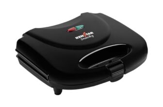 Kenstar SNACKY 750W Sandwich Maker | Non-Stick 2-Slice Grill Plates | Cool-Touch Body & Auto Cut-Off | Black