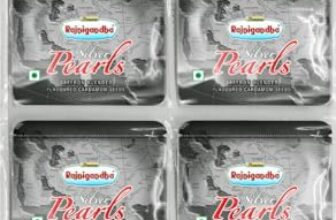 Rajnigandha Silver Pearls Saffron Blended Flavoured Cardamom Seeds, Pack Of 36-1.4 Gram Each