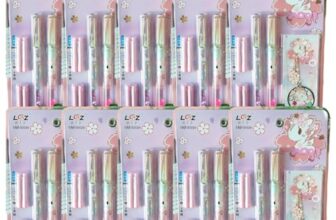 Crackles Cute Unicorn Glittery Fountain Pen Set With Book Mark For Girls Stationery Writing Set For Kids (2 Pens, 4 Refills and 1 Bookmark)- Multi Color (Pack of 10)