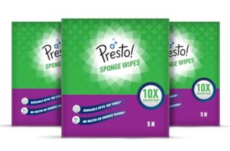 Amazon Brand – Presto! Premium Multi-Purpose Sponge Wipes | Assorted | 15 Count |(5 x Pack of 3)