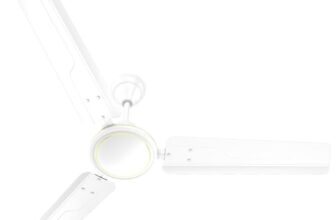 Havells REO Vaayu 900 mm ES Ceiling Fan | High Speed, High Air Delivery | Strong & Powerful Copper motor, Air Delivery: 220CMM| RPM: 420| 2 Year Warranty | (Pack of 1, White)