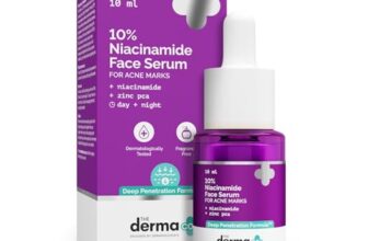 The Derma Co 10% Niacinamide Serum with 2% Zinc, Powered by Deep Penetration Formula™ | Fades Acne Marks, Controls Oil & Reduces Dark Spots | 10 ml