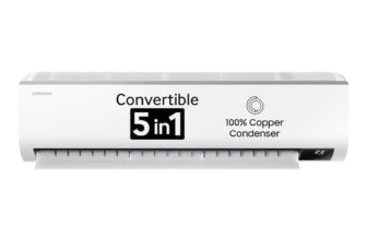 Samsung 1.5 Ton 5 Star (5-in-1 Convertible Cooling, AR18CYNZABE, Stabilizer Free Operation, Copper, Inverter Split AC, White