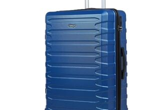 V-Lite Warpath 80 cms Cobalt Blue Check-in Hard Sided Trolley Bag Suitcase Travelling Spinner Luggage with Anti-Theft Zippers & TSA Approved Lock