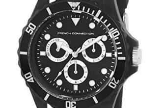 French Connection Men’s Flash Analog Watch Black Strap-FC177B