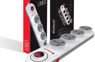 Goldmedal Logica 4×1 SPIKE GUARD 4  Socket Extension Boards(White, 2 m)