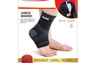 LifeWear Ankle Binder Support for Pain Relief, Provides Optimum Compression for Stability and Strength, Soft and Comfortable, Adjustable Strap, Anti-slip Design, Ankle Support for Men and Women, Size (XL)