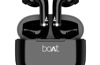 Boat Airdopes Beat, 13mm Drivers, ENx Technology, Beast Mode(Low Latency), Upto 35H Battery, Flex Fit Ear Tips, Bluetooth Earbuds, TWS Ear Buds Wireless Earphones with mic (Black)