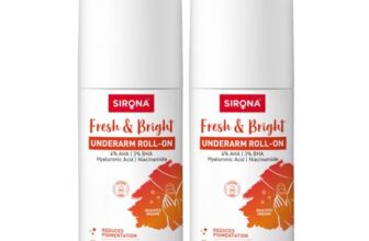 Sirona Underarm Roll On – 50 ml (Pack of 2) | 0.5% Prebiotic, 0.5% Niacinamide & 0.1% Hyaluronic Acid | Prevents Body Odour & Exfoliates Underarms | Floral Fresh Fragrance | Alcohol & Aluminium Free