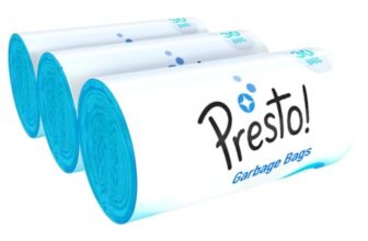 Amazon Brand – Presto! Garbage Bags | Medium | 90 Count | 30 Bags X 3 Rolls | 19 X 21 Inches | For Dry Waste | Blue