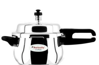 Butterfly Curve 3 Litres Pressure Cooker | Outer Lid | Stainless Steel | Induction & Gas Stove Compatible | ISI Certified | 5 Years Manufacturer’s Warranty | Silver
