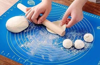 AADHIK Silicone Baking Mat Chapati Atta Kneading Mat Non-Stick Fondant Rolling Mat Stretchable for Kitchen Roti Chapati (Baking Mat 50 * 40 cm)(Multicolor)