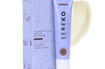 SEREKO Pigmentation Repair Lip Balm for Dark Lips With Kojic Acid, Vitamin C & Mango Seed Butter | Brightens Dark & Discoloration Lips, 24H Hydration, Lock Moisture | For Women & Men | Affogato – 8gm