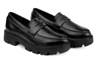 WUGATTI Men’s Black Synthetic Leather Comfortable & Trending Slip-On Loafers 8