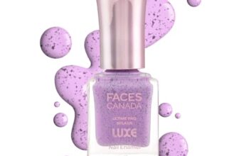 FACES CANADA Ultime Pro Splash Luxe Nail Enamel – Black Currant (L61), 12ml | Glossy Finish | Quick Drying | Long Lasting | High Shine | Chip Defiant | Even-Finish | Vegan | Non-Toxic | Ethanol-Free