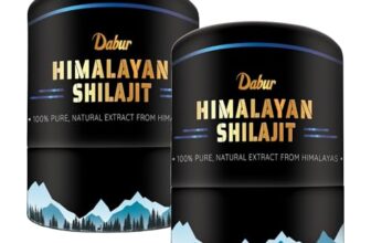 Dabur Himalayan Shilajit/Shilajeet Resin – 20g (10g x 2) | 250mg per serving | Boosts Muscle Growth & Stamina | 100% Ayurvedic | Grade A shilajit sourced from the Himalayas up to 19,000 ft