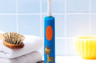 Lifelong Electric Toothbrush for Kids (3+ Years) with Animated Sticker | 2 Extra Soft Brush Heads | 2 min Smart Timer | Rotary Action (Sky Blue, LLDC72)