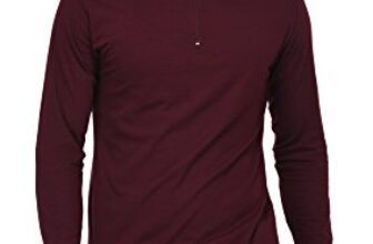 Ap’pulse Men’s 1/4 Hi Neck Zipper Maroon