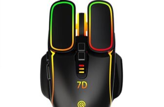 SWAPITECH Fighter with 8800 DPI Gaming Sensor and 7 Programmable Buttons | RGB Wired Gaming Mouse with Ultra-Responsive 7000fps | 4 Color Breathing Lights | Advance Windows Software | USB 2.0