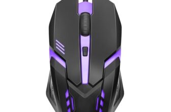 Sounce Nitro Wired Gaming USB Mouse 800/1200/1600 DPI Optical Sensor, 4-Level Adjustable DPI, RGB Lighting, Smooth Tracking, Ergonomic Grip, Plug & Play for Laptop & PC (Black)