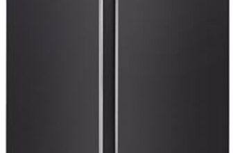 Haier 540L 3Star 2 Door Side by Side Frost Free Refrigerator|Expert Inverter|Internal Mi-com|Twist Ice Tray|Deo Fresh Technology (HRS-615LB, Luxe Black)