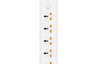 Ant Esports PS500 Power Strips with 5 Universal Socket, 3-Meter-Long Cord, 2500-Watt, Fireproof Material, Heavy Duty Cable Overload Protection, Extension Cord for Home/Office Appliances – White