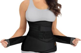 ROMANZO 3-in-1 Post Pregnancy Abdominal Belt for Women – C-Section Abdomen Belt & Belly Wrap for After Delivery Recovery – Adjustable Postpartum Belt, Maternity Belt for Waist, Pelvis & Tummy Support (Free Size) (BLACK)