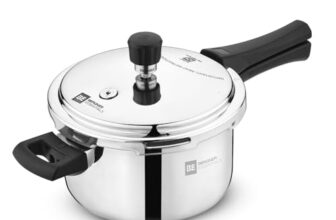 Bergner BE Essentials Tripro Triply Outer Lid Pressure Cooker 2.9 Litres, Faster and Even Heating, Healthy Cooking, Easy to Clean, Mirror Finish, Full Induction Bottom and Gas Stove Compatible