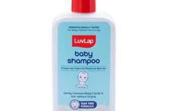 LuvLap Milky Soft Baby Shampoo – 600ml, Tear Free Formula, Ph 5.5,With Milk Protein, Vitamin E & Coconut Oil, Shea Butter & Chamomile, Soft & Shiny Hair, No Paraben, Dermatologically Tested