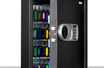 Plantex Safe Locker/Key Holder Locker Box For Home, Office,Hotel/Electronic Keypad/Dual Password Code Access Lock/LED Light/2 Years Warranty By Plantex – 20Litre/71 Keyhooks and Keychains – Black