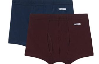 Rupa Frontline Colors Kid’s Front Open Mini Trunks 110 | Soft-Touch Cotton Stretch | Snug Fit | Inner Elastic | Breathable Fabric | Pack of 2
