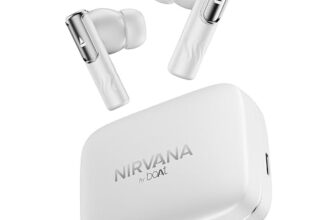Boat Nirvana Ivy, 50dB Hybrid Active Noise Cancellation, 360º Spatial Audio,Fast Charge,App Support, v5.3 Bluetooth Earbuds, TWS Ear Buds Wireless Earphones with mic (Gunmetal White)
