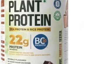 NATURALTEIN Plant Protein – 22g Protein with BC30™ Probiotic, No Sugar Plant-Based Protein(1 kg, Chocolate)