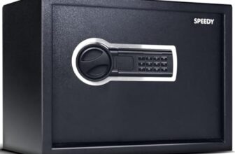 Speedy 34 Litres | Digital Locker for Home and Office with 2-way Access | Password and Emergency Key | Safe locker for home with digital keypad and LED light | 34 Litres (Black)