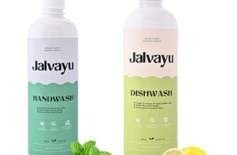 Jalvayu Mint Handwash & Lemon Dishwash Combo 500ml Each | Plant Based Hand Wash & Grease Cutting Dishwash Liquid | Eco Friendly Kitchen & Hand Cleaning Solution
