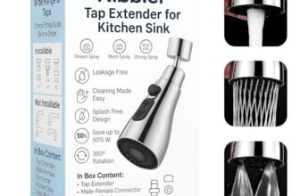 Nibbler ® Tap Extender for Kitchen Sink, Upgrade Your Kitchen with Flexible Faucet with Extension for Convenient Use & Easy Access, Alpha 1