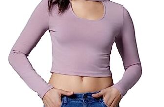 HIGH STAR Women’s Regular fit Tops (HSWTOW23062_LL_Lavender XL)