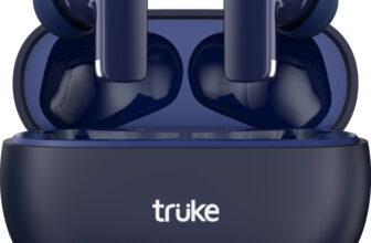 truke Buds Lite with 60H Playtime, Deep Bass, 13mm Speakers, Quad-Mic ENC, Low Latency Bluetooth(Navy Blue, True Wireless)