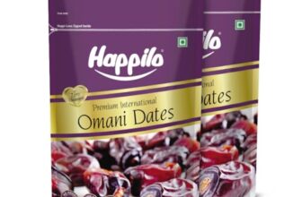 Happilo Premium International Omani Dates 250Gm, Khajoor/Khajur, Healthy & Nutritious Snack, Rich In Vitamins & Minerals, Natural Sweetener (Pack Of 2) – Fresh, 500 G