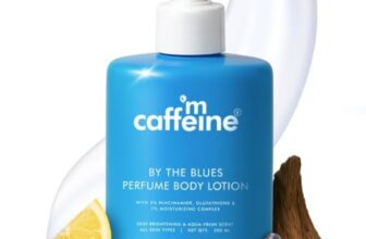 mCaffeine 5% Niacinamide & Glutathione for Brightening & Detan By The Blues Perfume Body Lotion 300ml | | Aquatic-Woody Fragrance | 72H Moisturization| Daily Use Summer Cream Bodylotion for Men & Women | Dry Skin