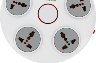 Crompton Power C 5  Socket Extension Boards(White, Grey, 2 m)