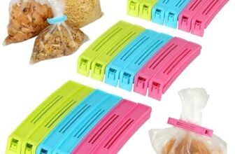 SHITHI Food Bag Sealing Clips – Airtight & Reusable Snack Clips for Freshness | Durable Kitchen Storage for Plastic Pouches, Food Packets & Snacks | Multipurpose Seal Clips Set of 18 (3 Sizes)