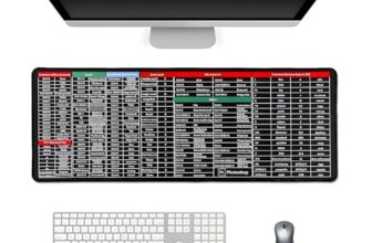 Hian Shortcut Key Desk Mat (80×30 cm) | Excel & MS Office Shortcut Guide Mouse Pad | Smooth Fabric Surface, Anti-Slip Rubber Base | Ideal for Office, Workstation & Study Desk | Pack of 1